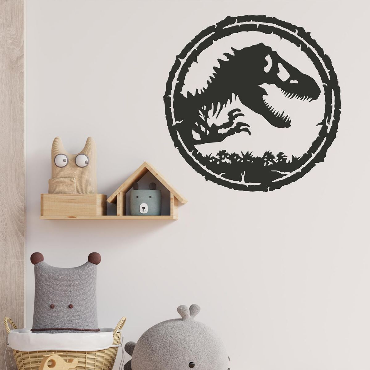 T-Rex Wall Art in Situ in the Living Room