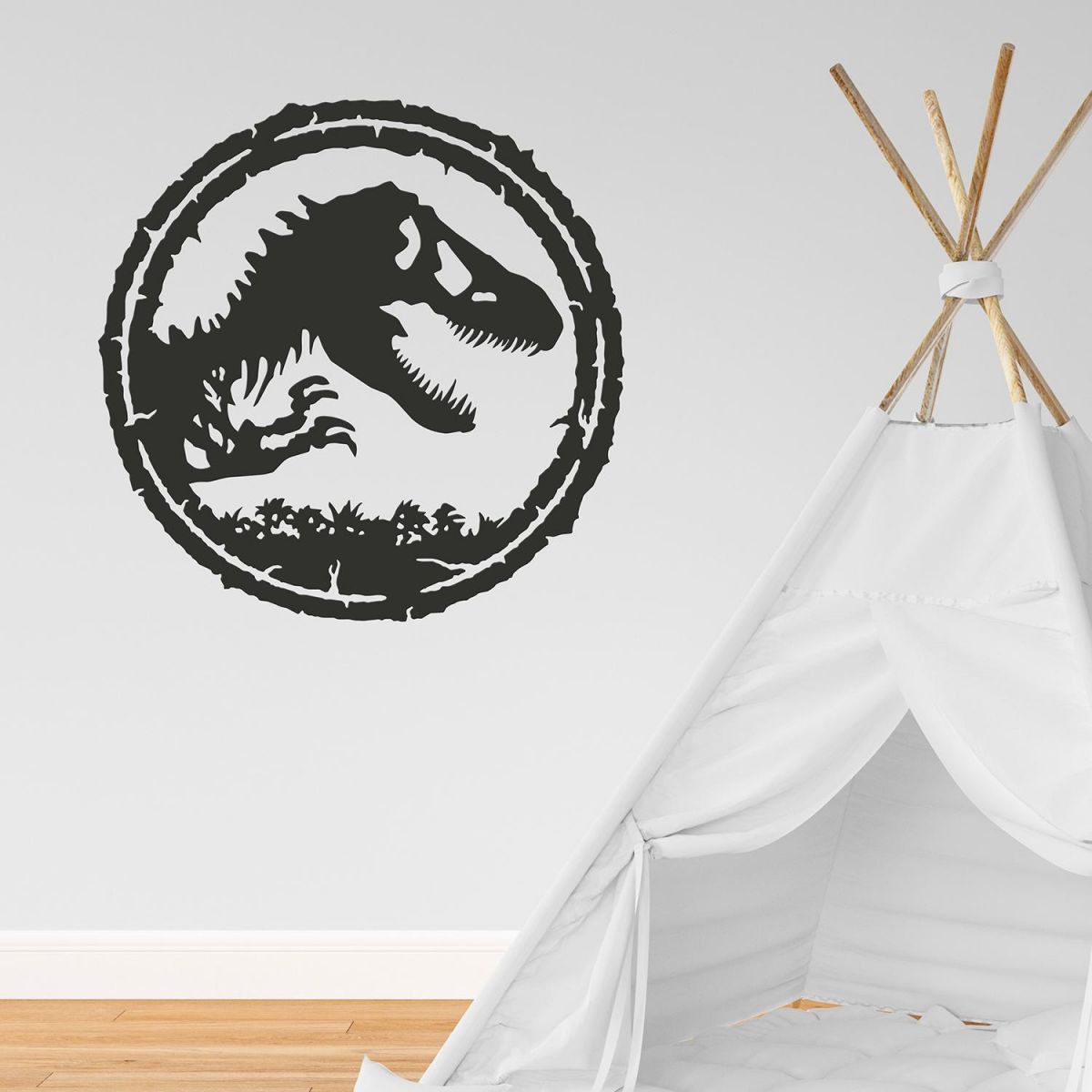 T-Rex Wall Art in a Children"s Play Room