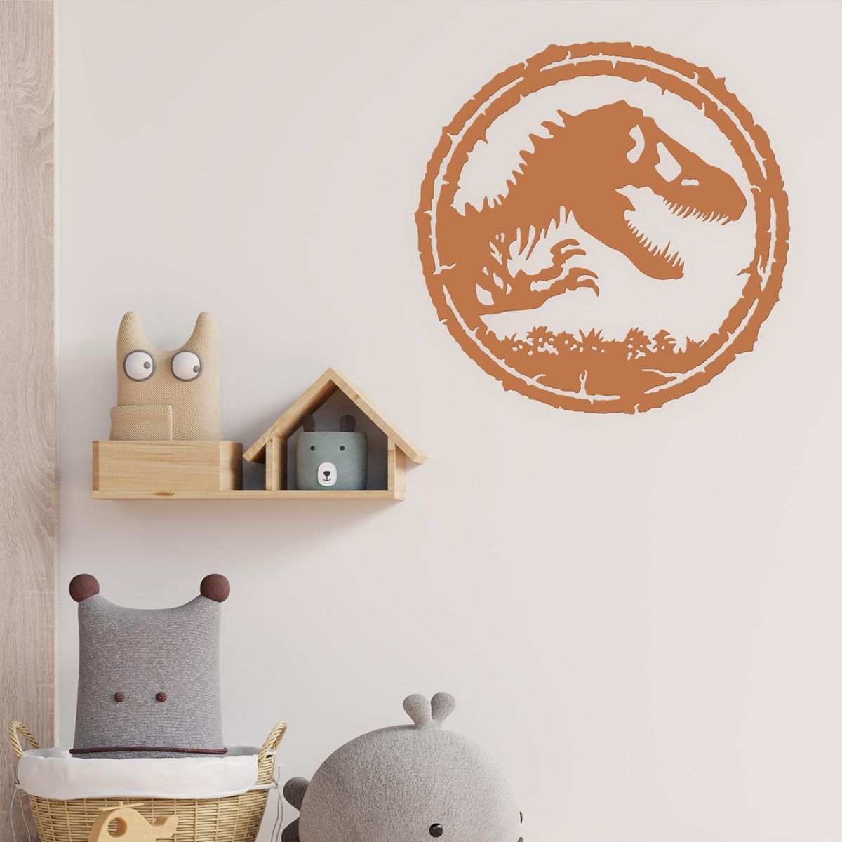 T-Rex Wall Art in Situ in the Living Room