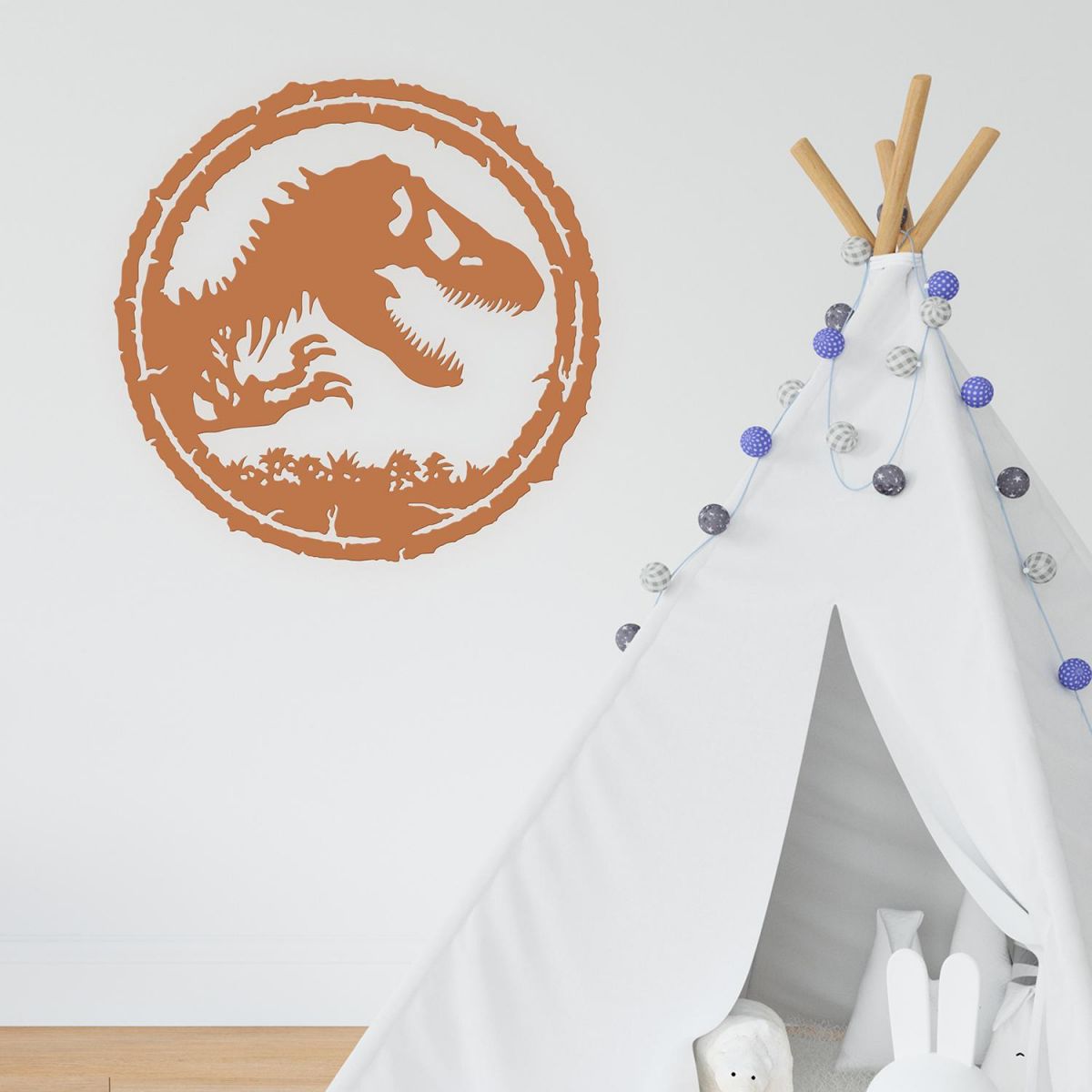 T-Rex Wall Art in a Children"s Play Room