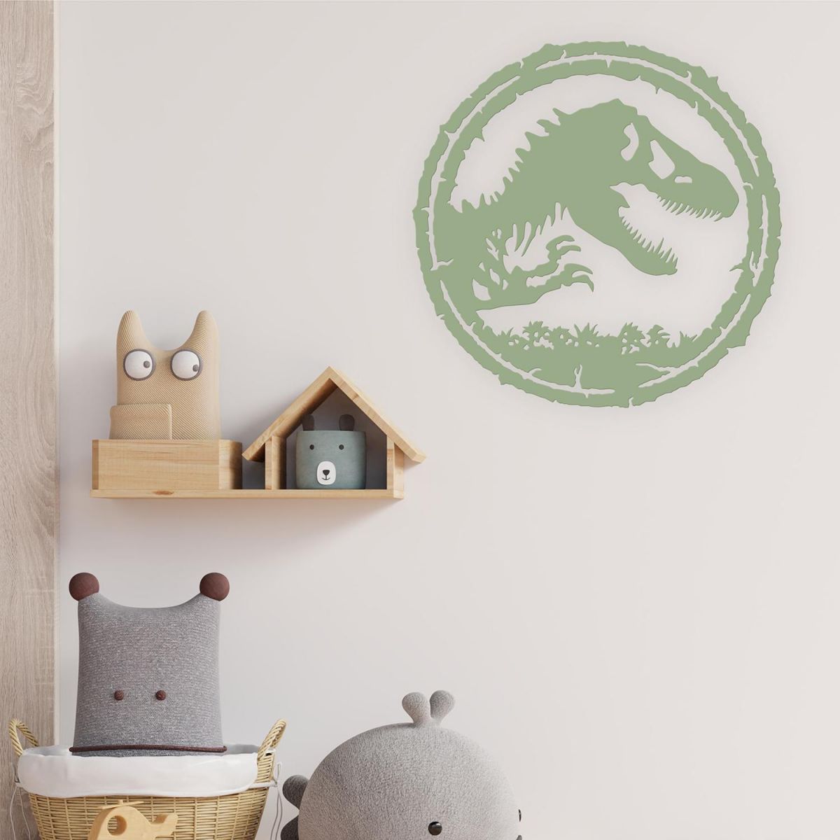 T-Rex Wall Art in Situ in the Living Room