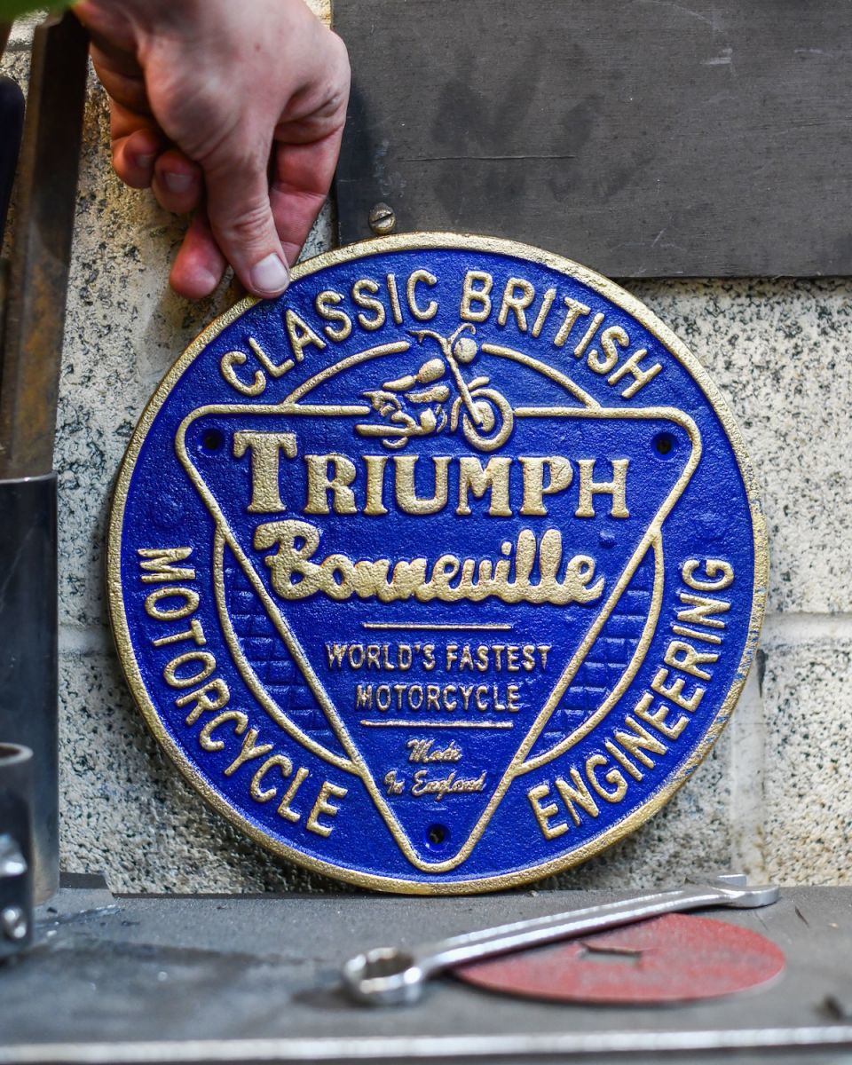 Scale image of motorbike wall sign