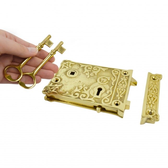 Brass Rim Lock supplied With Two Keys