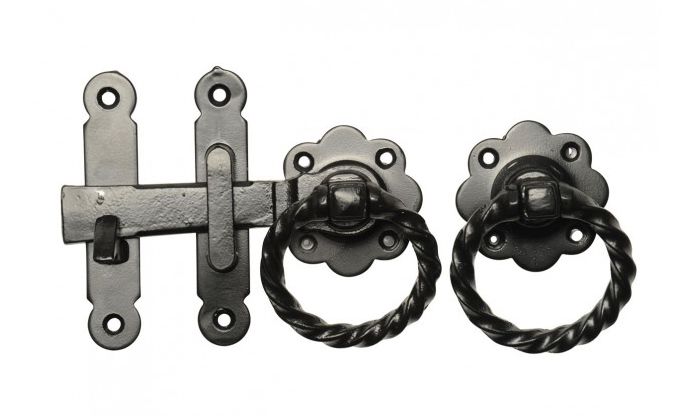 Twisted Iron Handle Latch Set