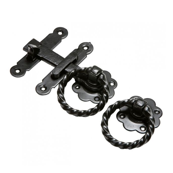 Twisted Iron Handle Latch Set