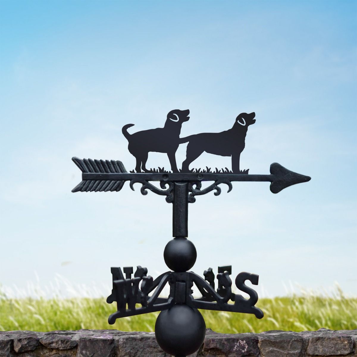 Two Labradors Weathervane In Situ 