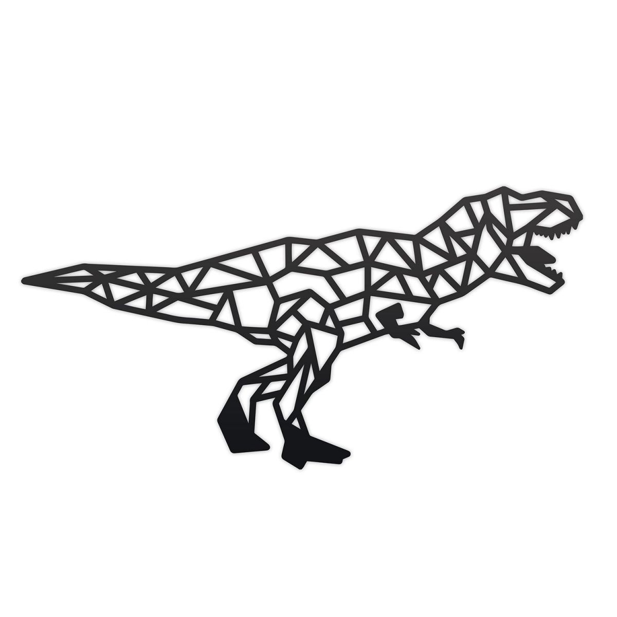 Geometric Iron T-Rex Wall Art Finished in Black Geometric Iron T-Rex Wall Art Finished in Black