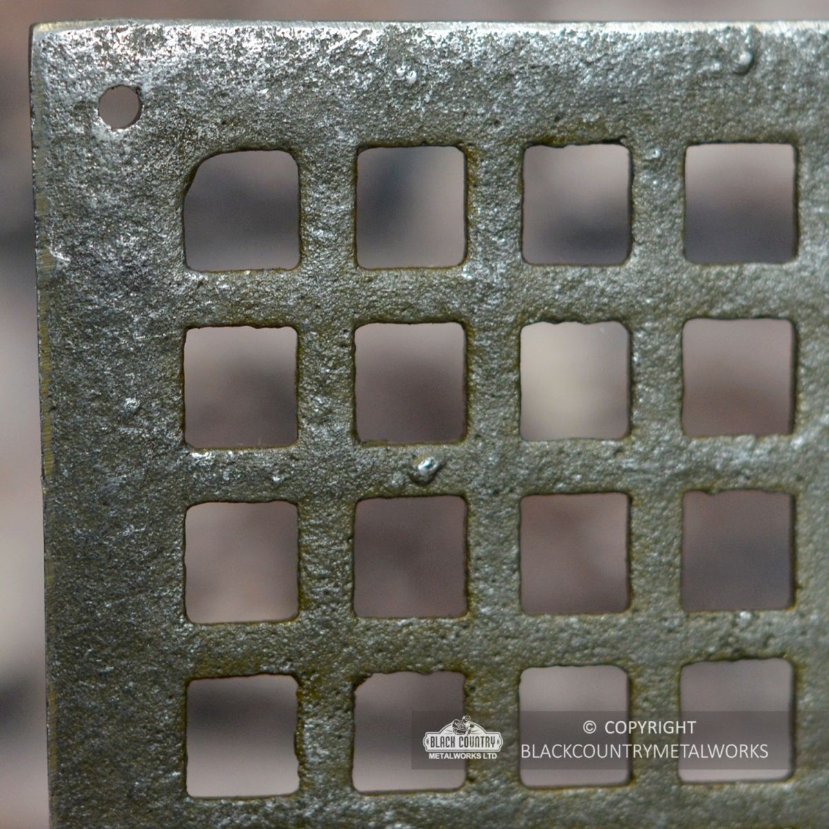 Close-up of the Natural Iron Finish Close-up of the Natural Iron Finish