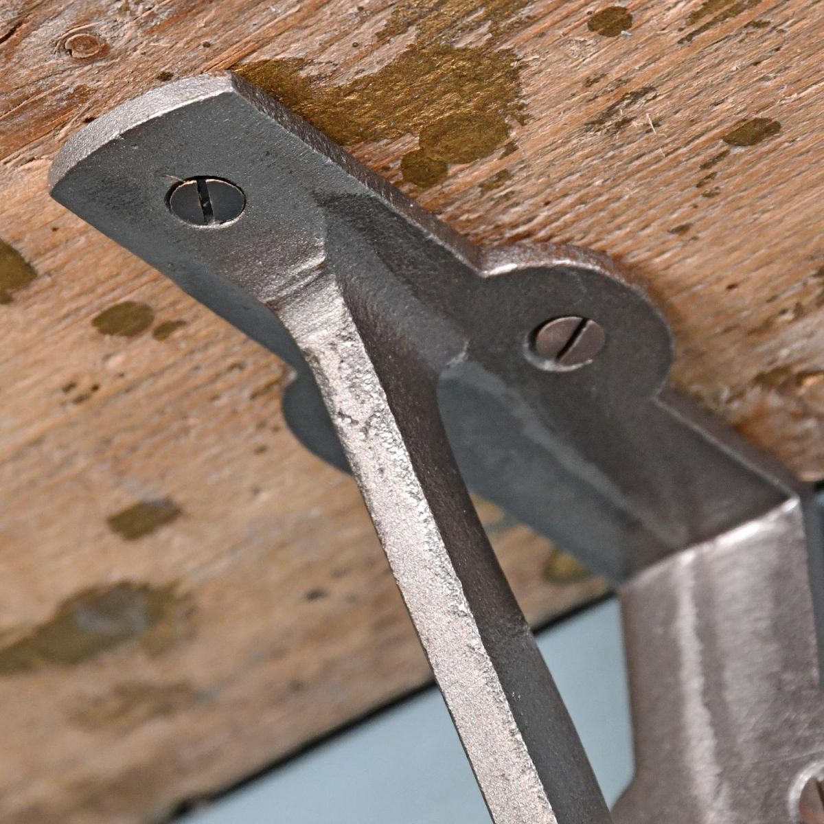 Close up of mounting bracket and pre-drilled holes  Close up of mounting bracket and pre-drilled holes