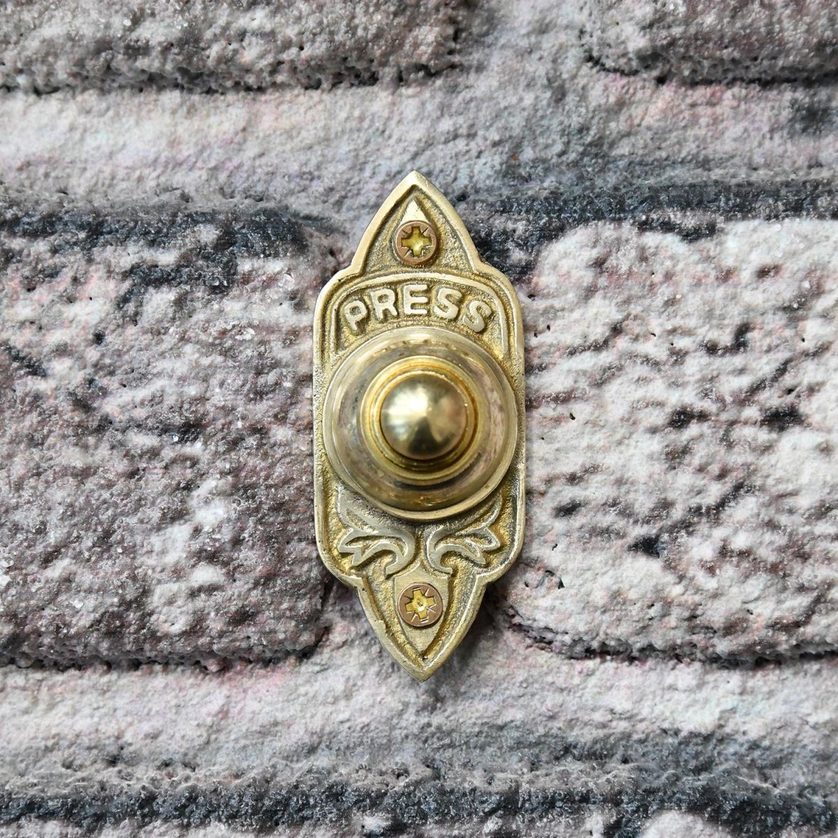 Polished Brass Doorbell in Situ  Polished Brass Doorbell in Situ