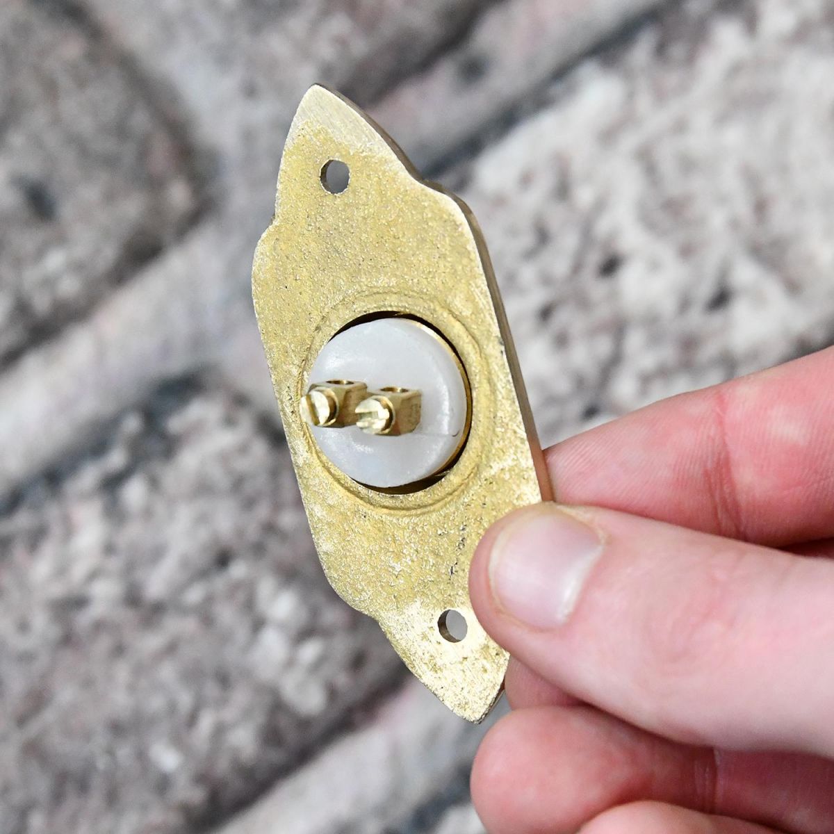 Rear of door bell push  Rear of door bell push