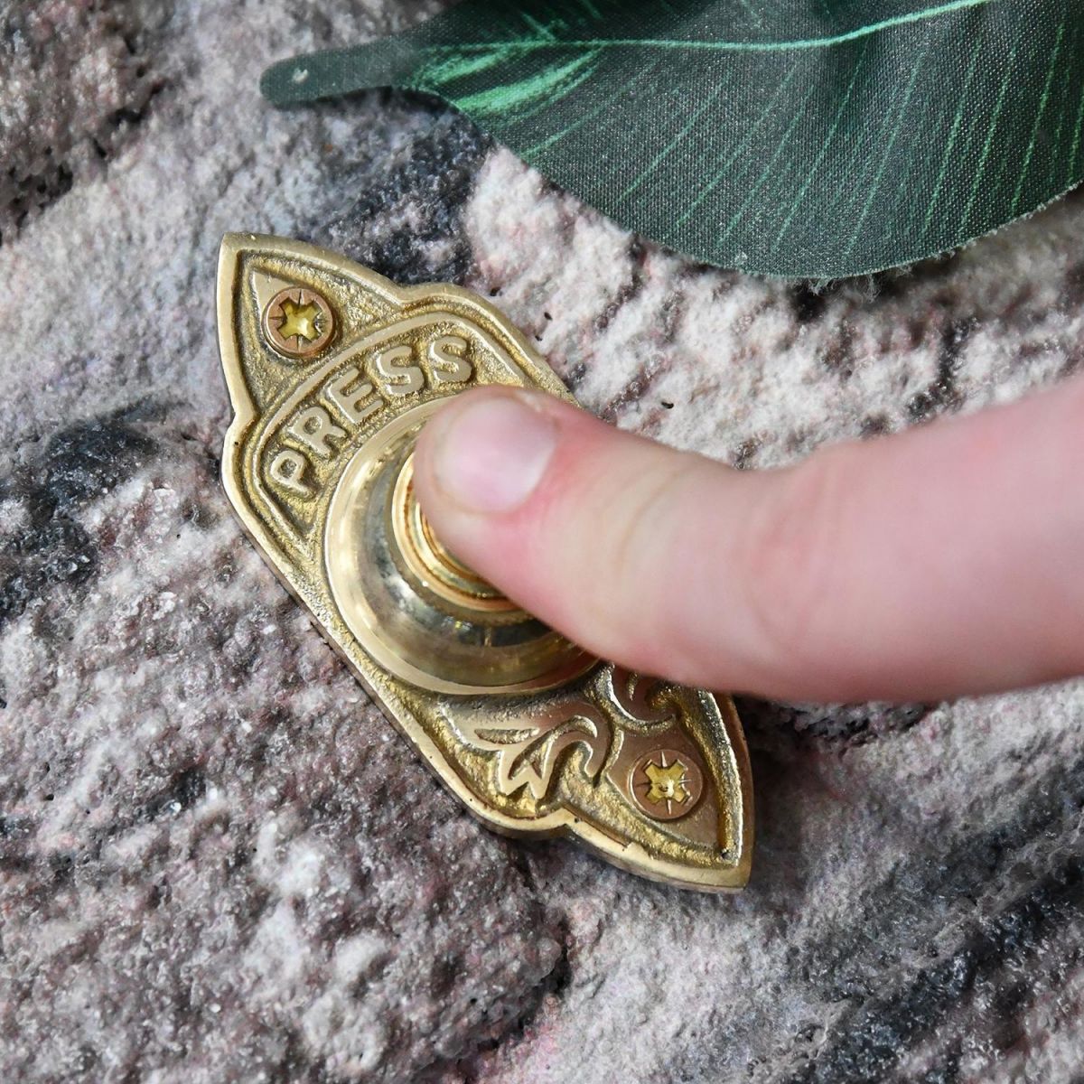 Image on finger pressing doorbell Image on finger pressing doorbell