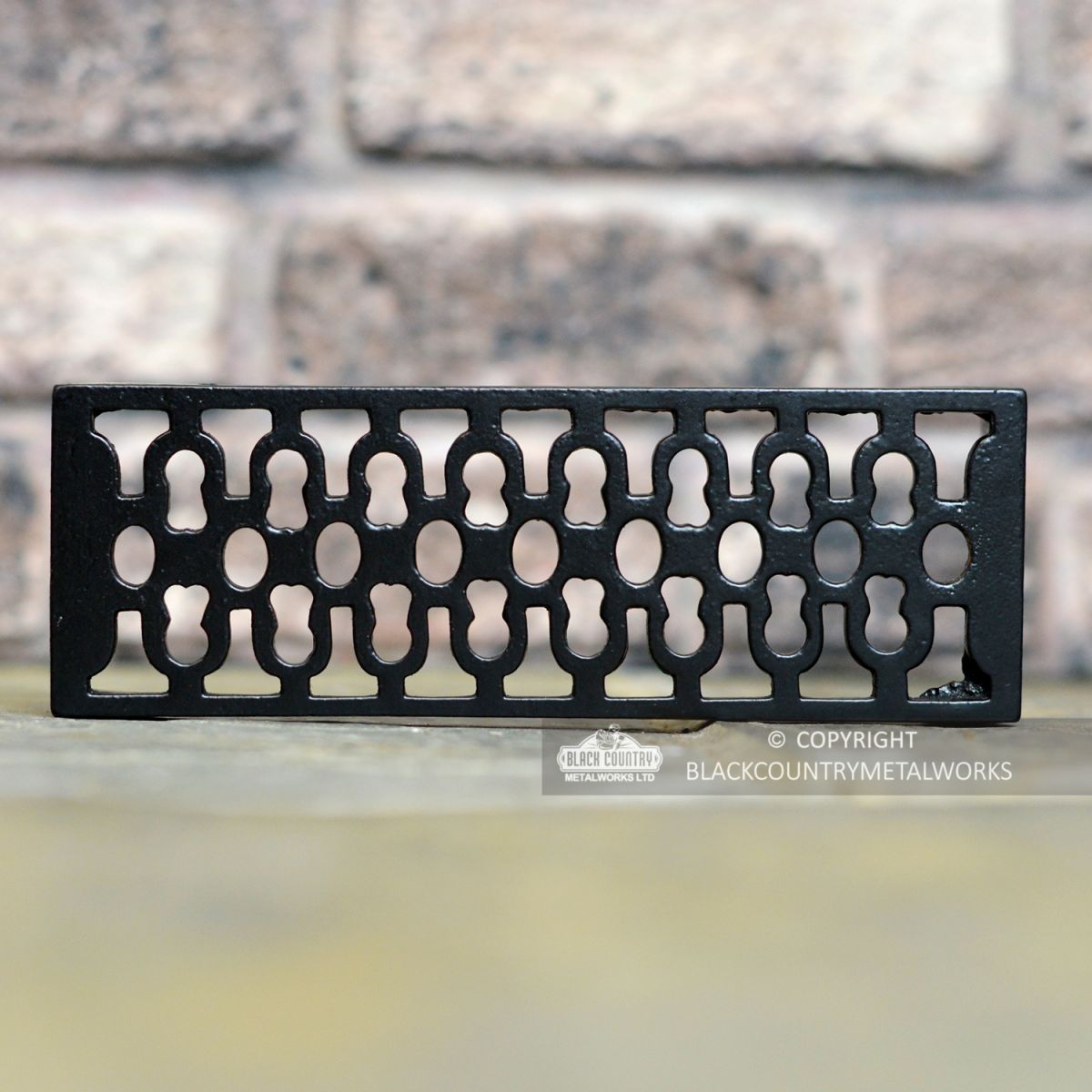 Antique Style Cast Iron Air Brick Finished in Black