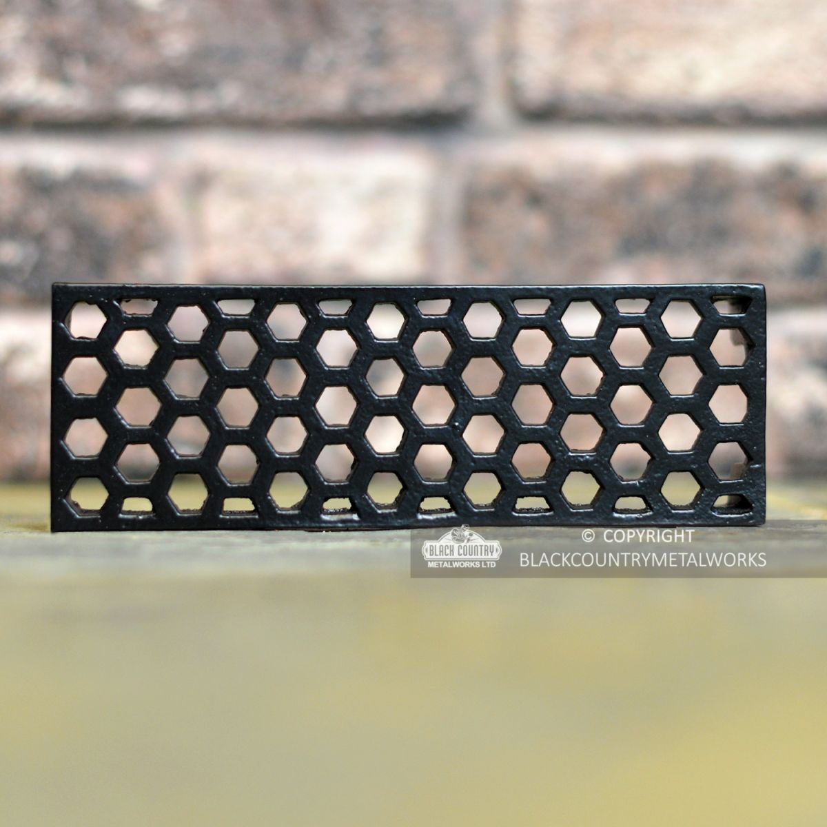 "Honeycomb" Cast Iron Air Brick Finished in Black