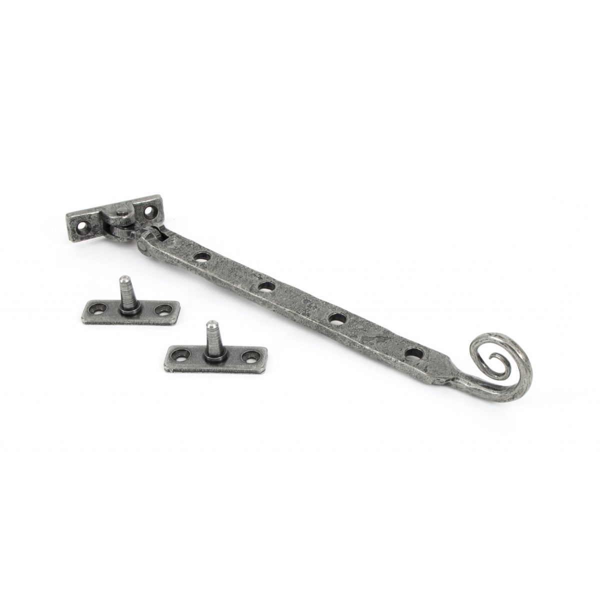 Handmade Monkeytail Window Stay Pewter 10" Handmade Monkeytail Window Stay Pewter 10"