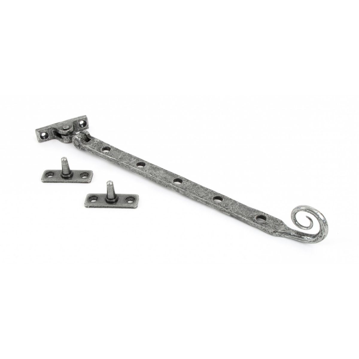 Handmade Monkeytail Window Stay Pewter 12" Handmade Monkeytail Window Stay Pewter 12"