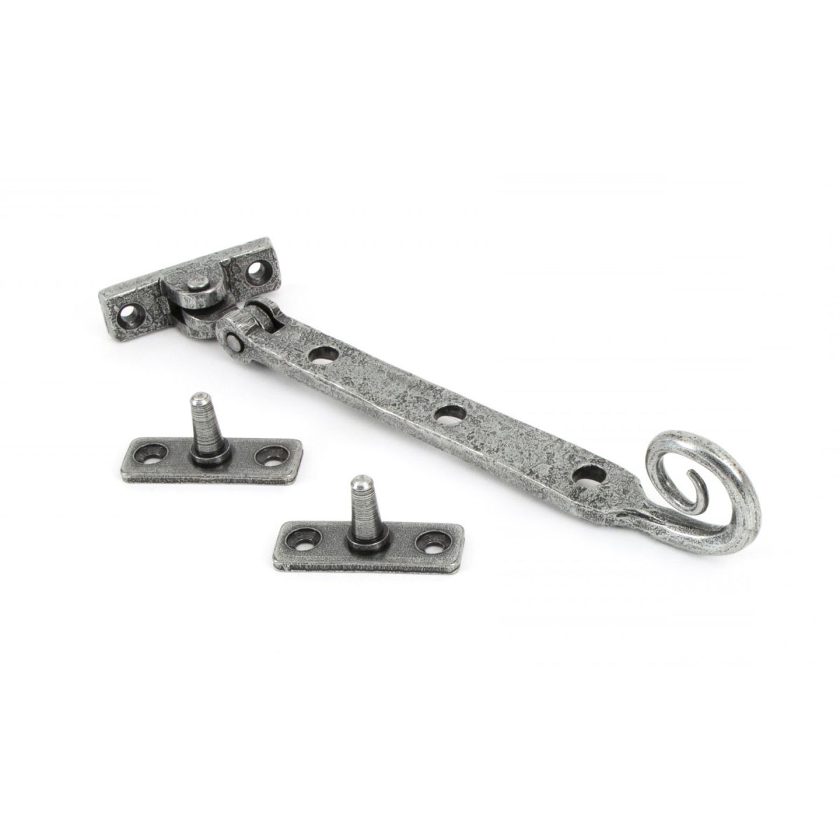 Handmade Monkeytail Window Stay Pewter 8" Handmade Monkeytail Window Stay Pewter 8"