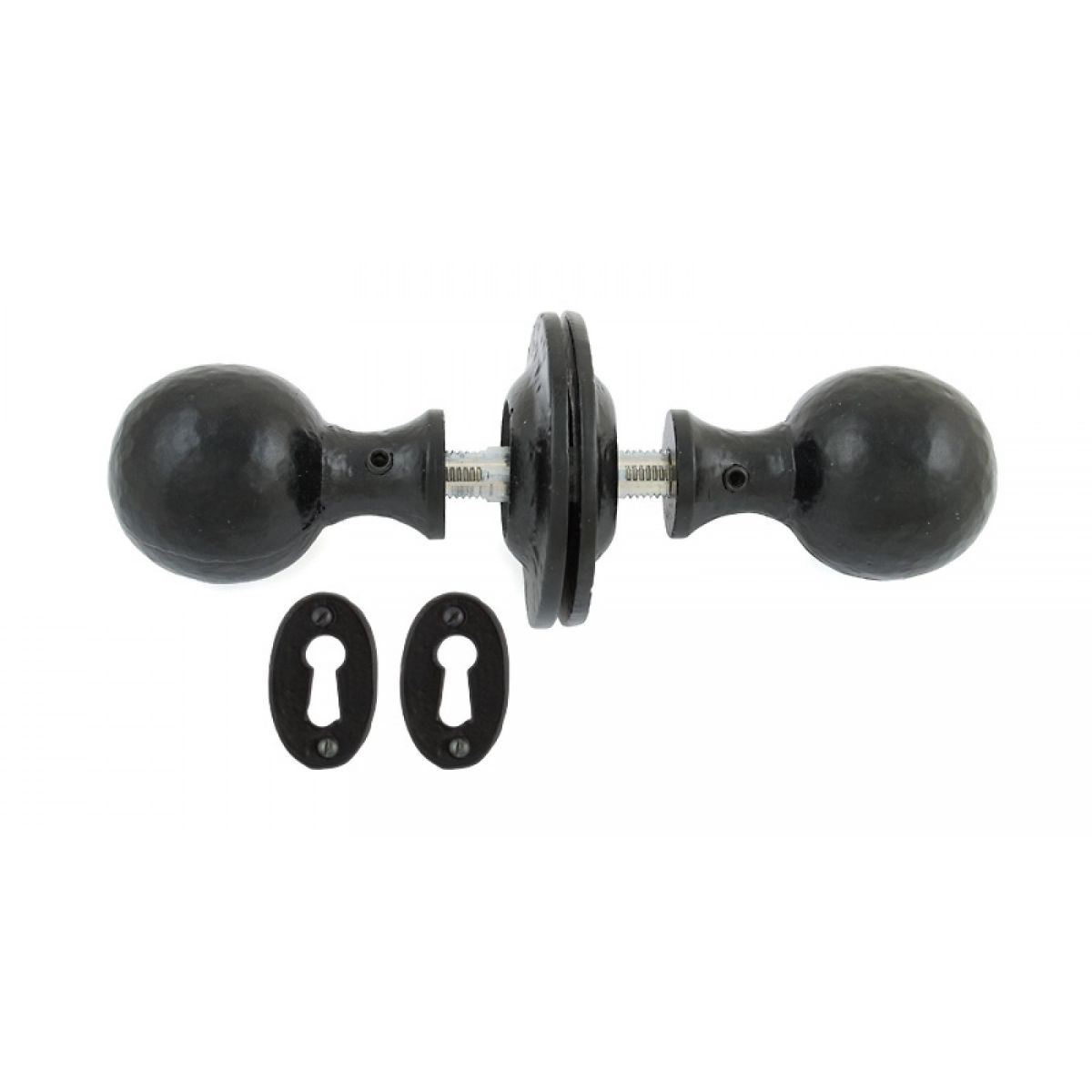 Ball Mortice or Rim Knob Set with Escutcheons 