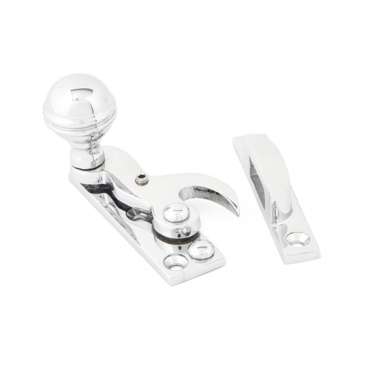 Hook Sash Fastener with Key Bright Chrome  Hook Sash Fastener with Key Bright Chrome
