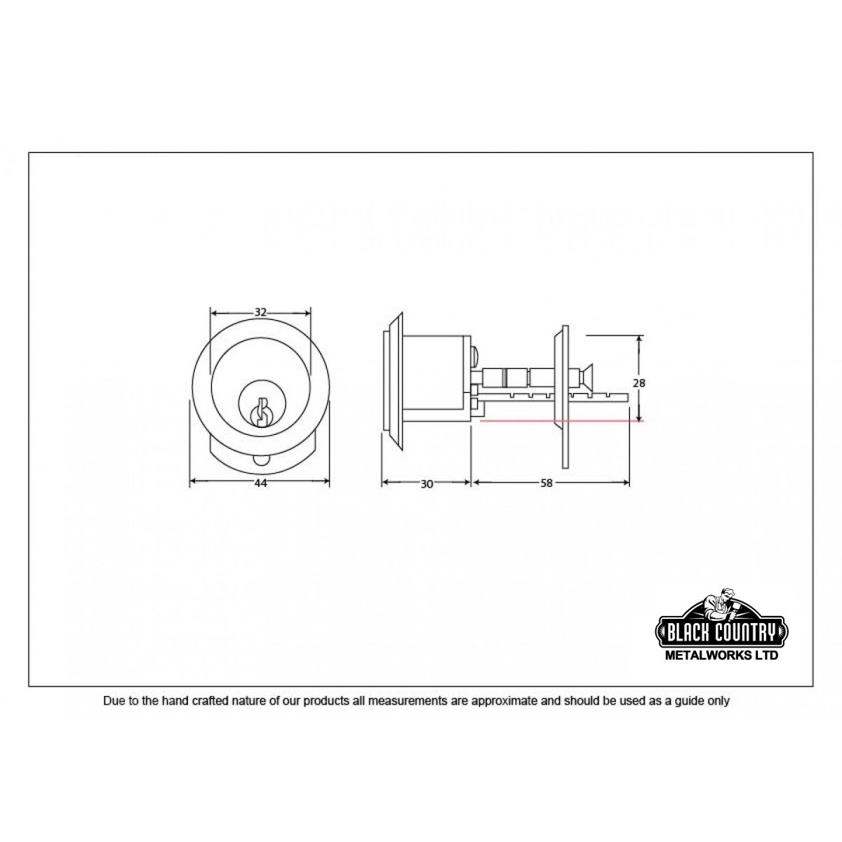 Rim Cylinder Dimensions  Rim Cylinder Dimensions
