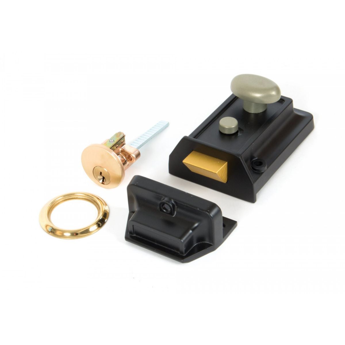 Iron Night Latch with Traditional Case  Iron Night Latch with Traditional Case