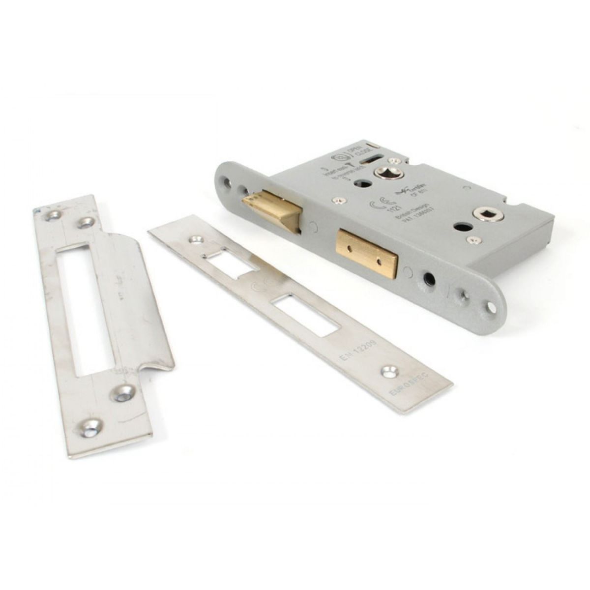 Satin Stainless Steel Heavy Duty Bathroom Mortice Lock - 3" Alternate View Satin Stainless Steel Heavy Duty Bathroom Mortice Lock - 3" Alternate View