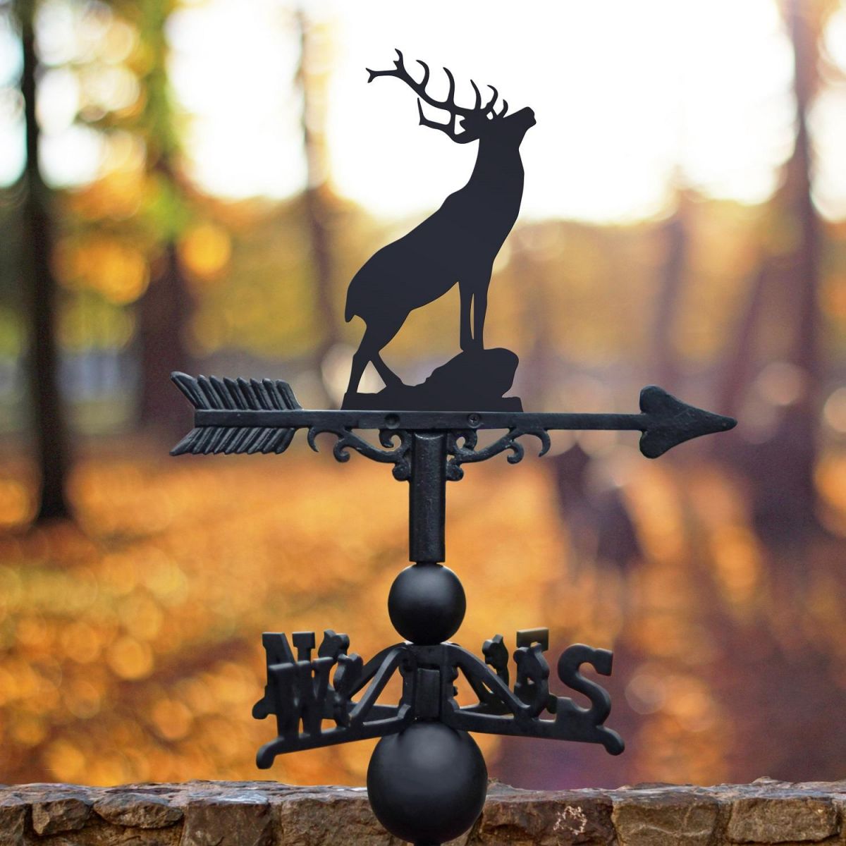 Weathervane with Stag on Rock 