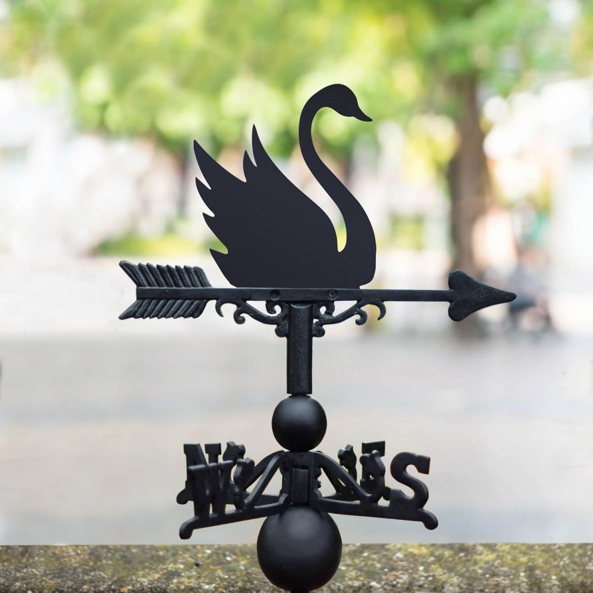 Swan Weathervane in Situ 