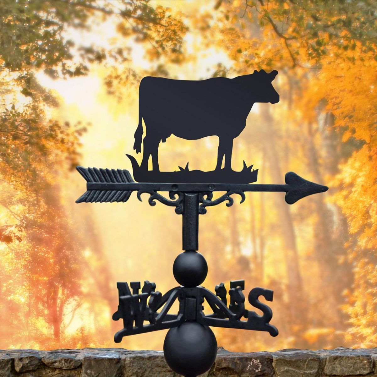 Cow Design on Weathervane 