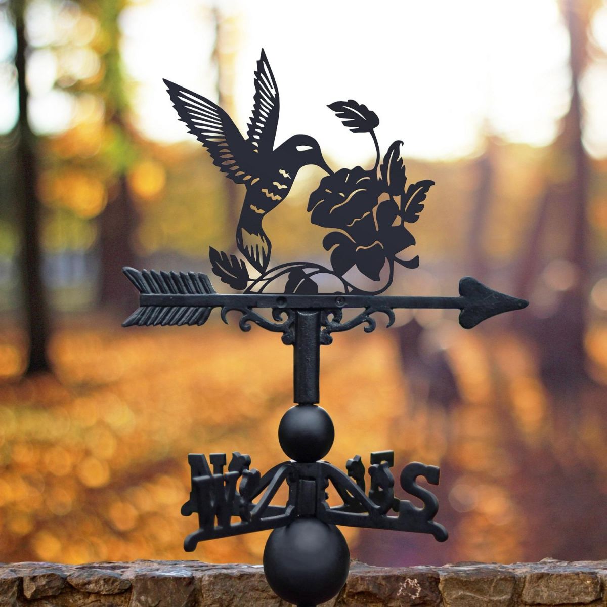 Weathervane with Hummingbird Topper 