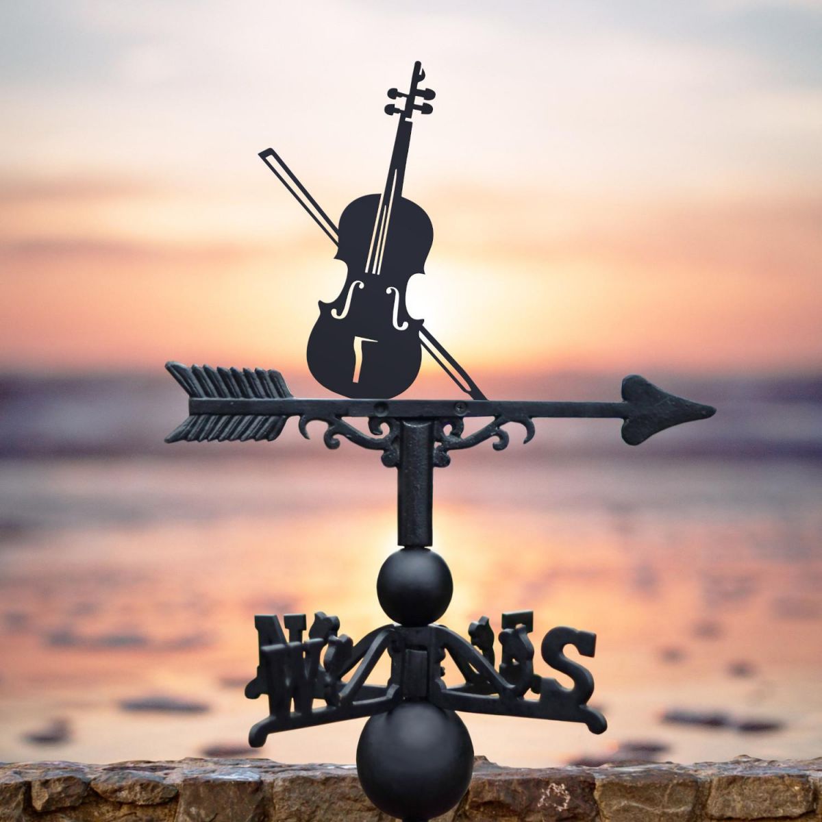 Weathervane with Violin in Situ