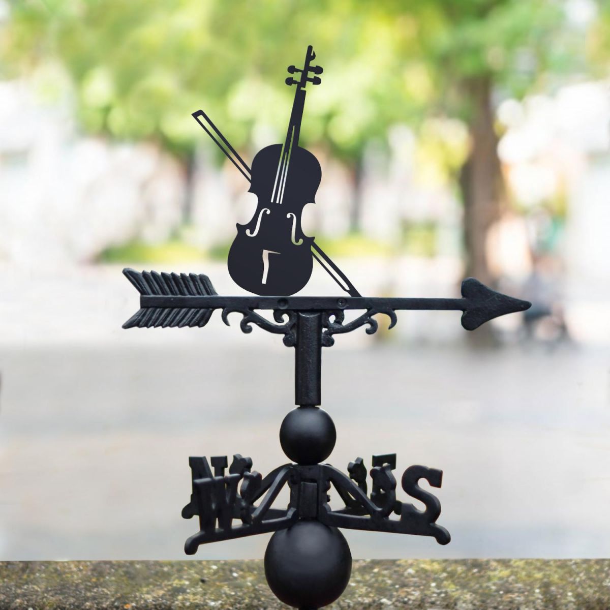 Weathervane with Violin Motif
