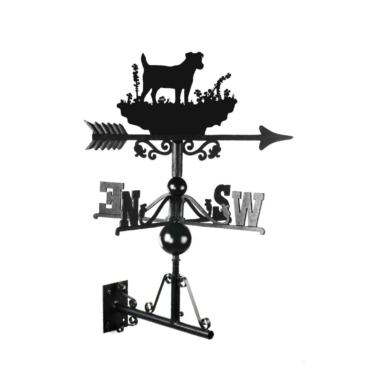 Jack Russel Weathervane Mounted