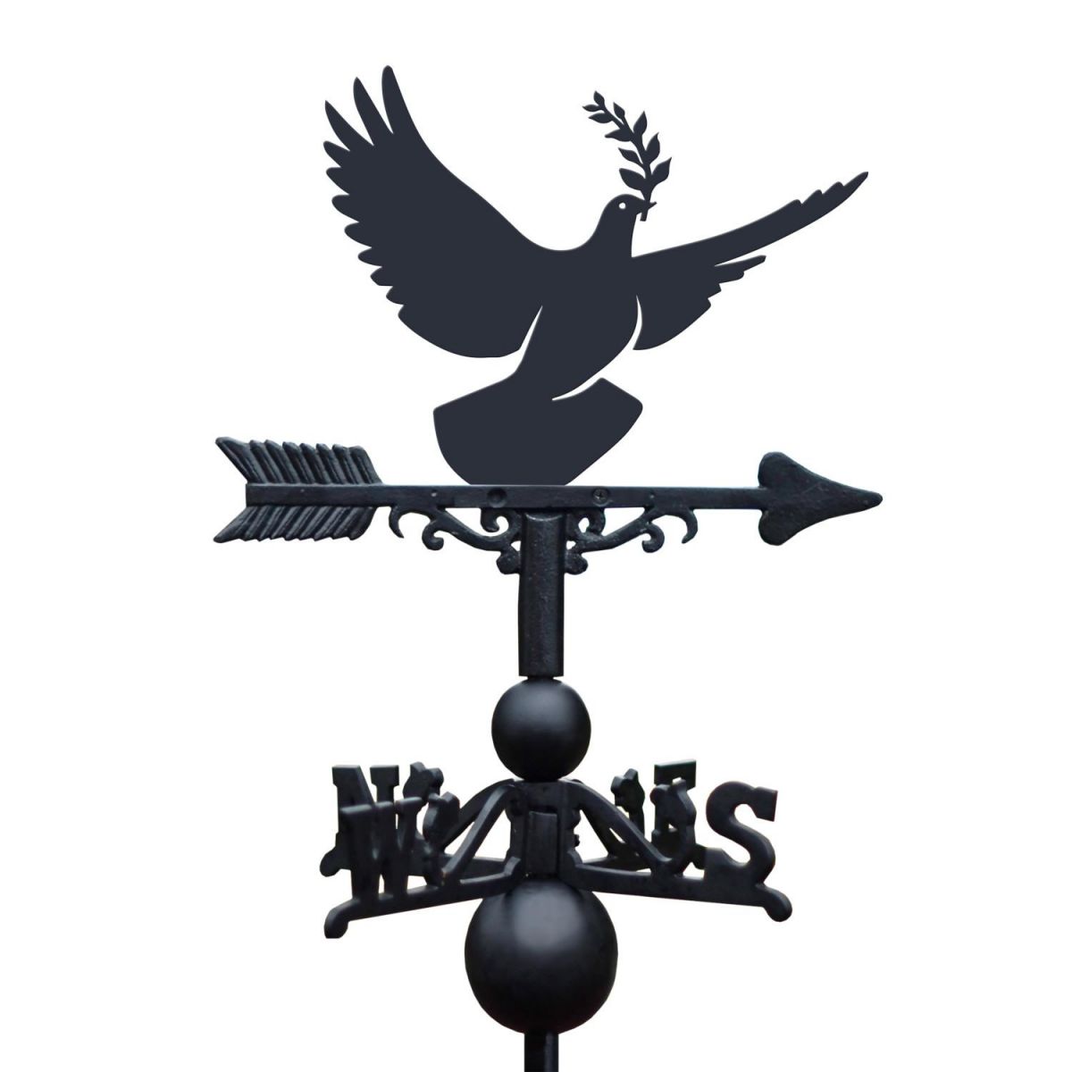 "Dove of Peace" Weathervane on White Background