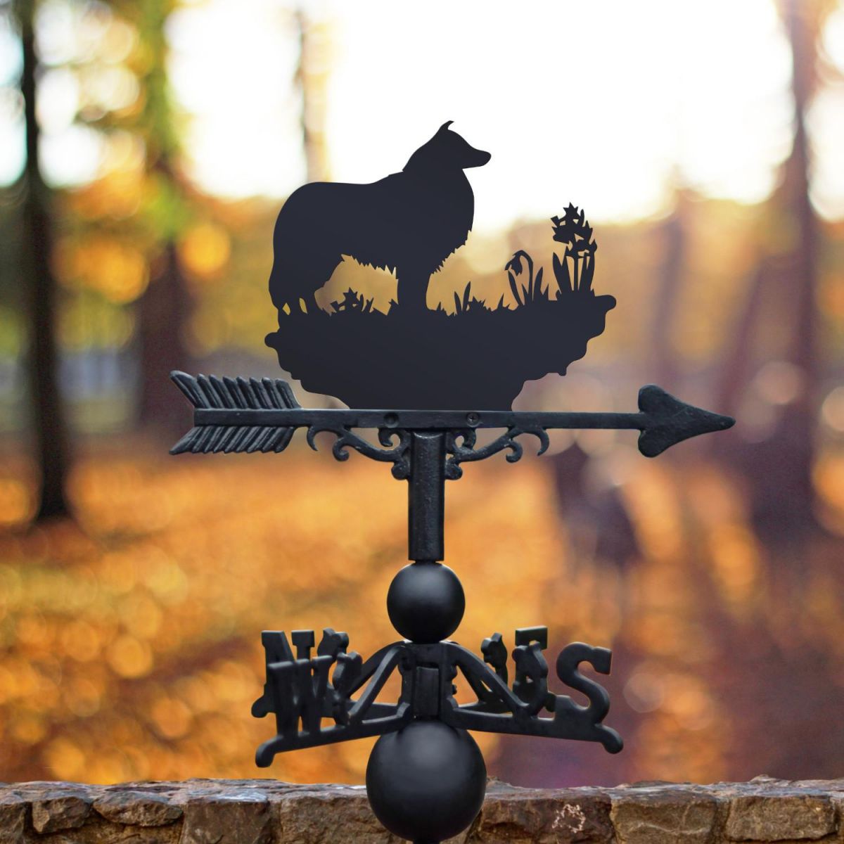 Weathervane with Rough Collie Motif