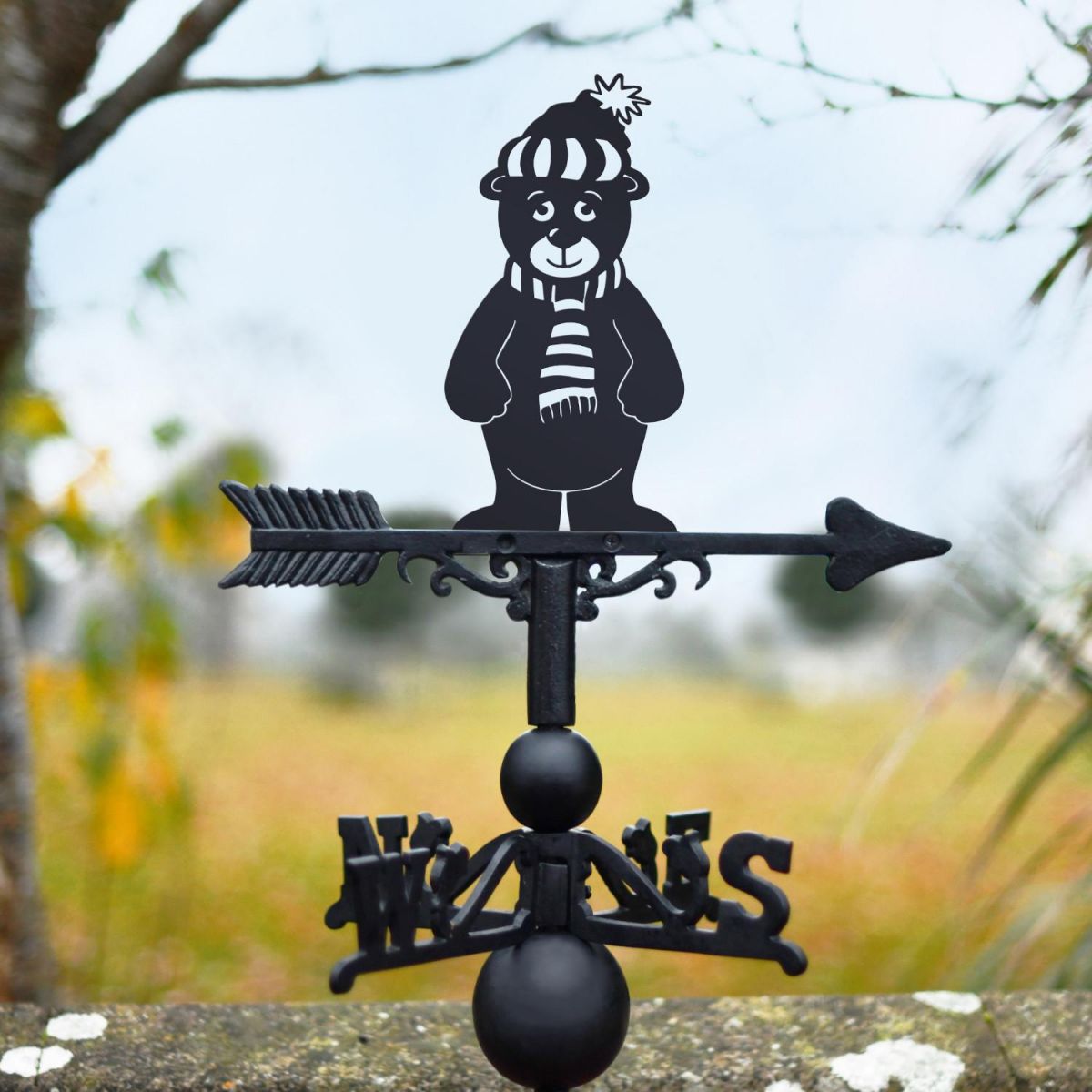 Weathervane with Teddy Bear Motif