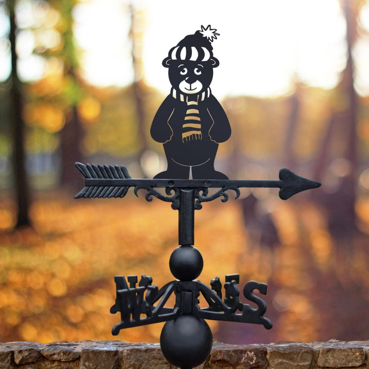 Teddy Bear Weathervane in Situ