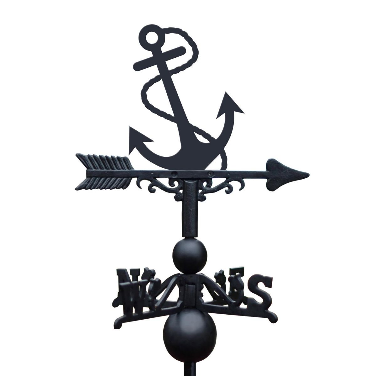 Anchor Weathervane on White Background