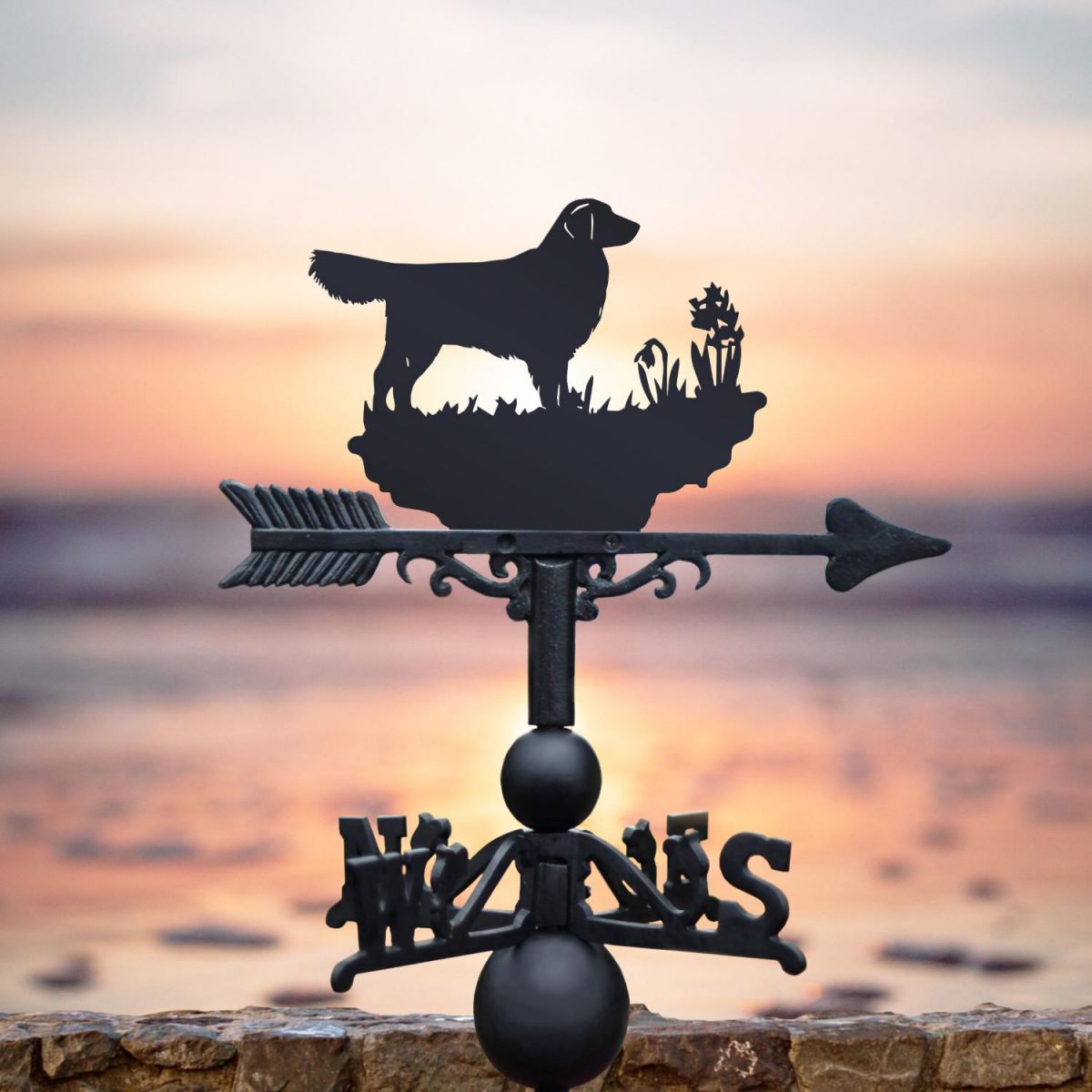 Weathervane with Golden Retriever Topper