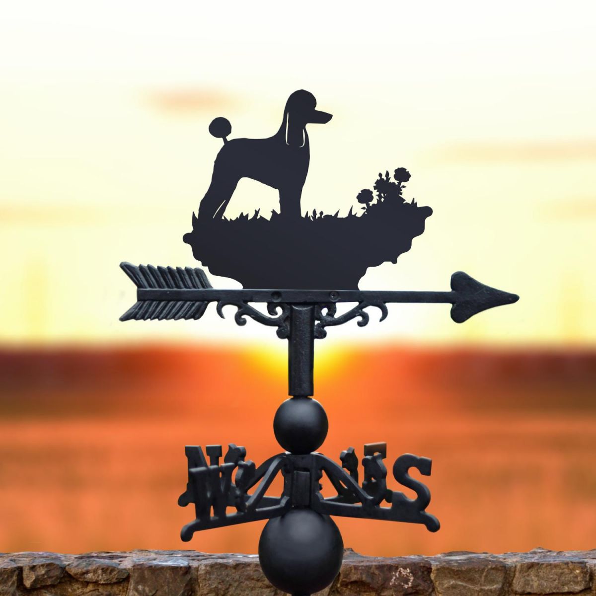 Weathervane with Poodle Motif