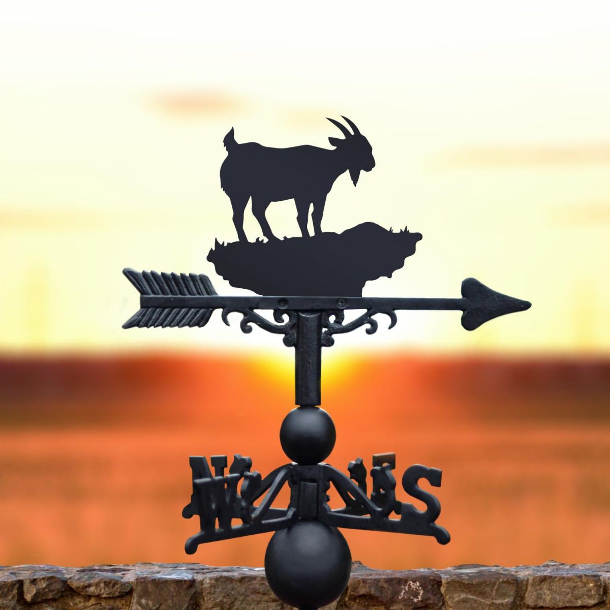 Mountain Goat Weathervane in Situ