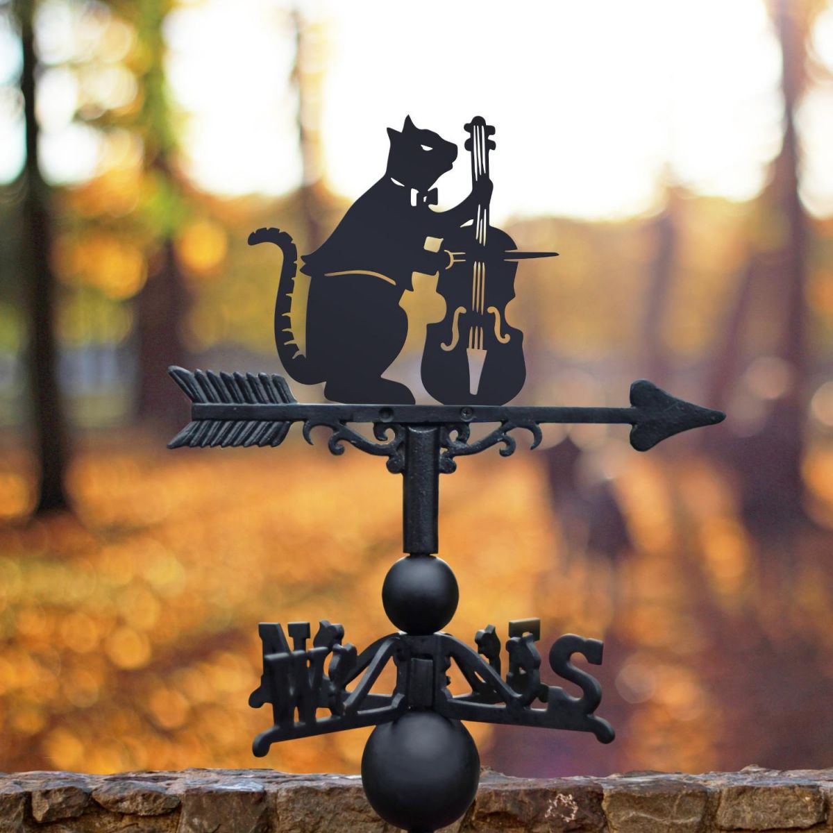 Cat & Fiddle Weathervane in Situ