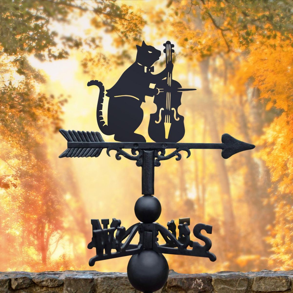 Weathervane with Cat & Fiddle Motif