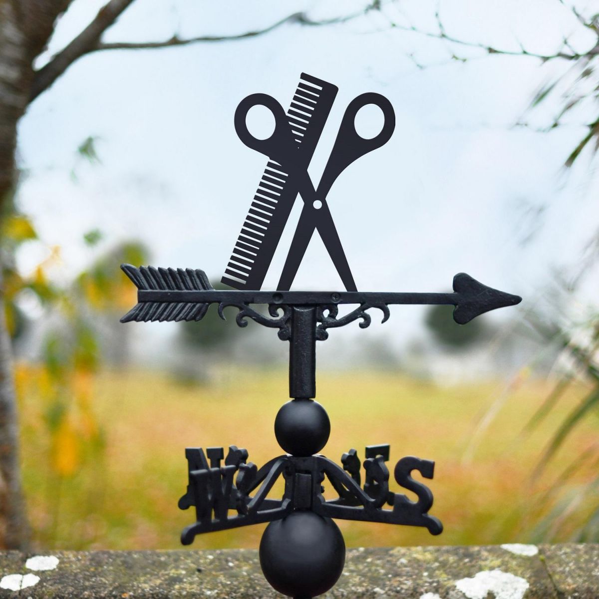 Weathervane with Hairdressing Design  Weathervane with Hairdressing Design