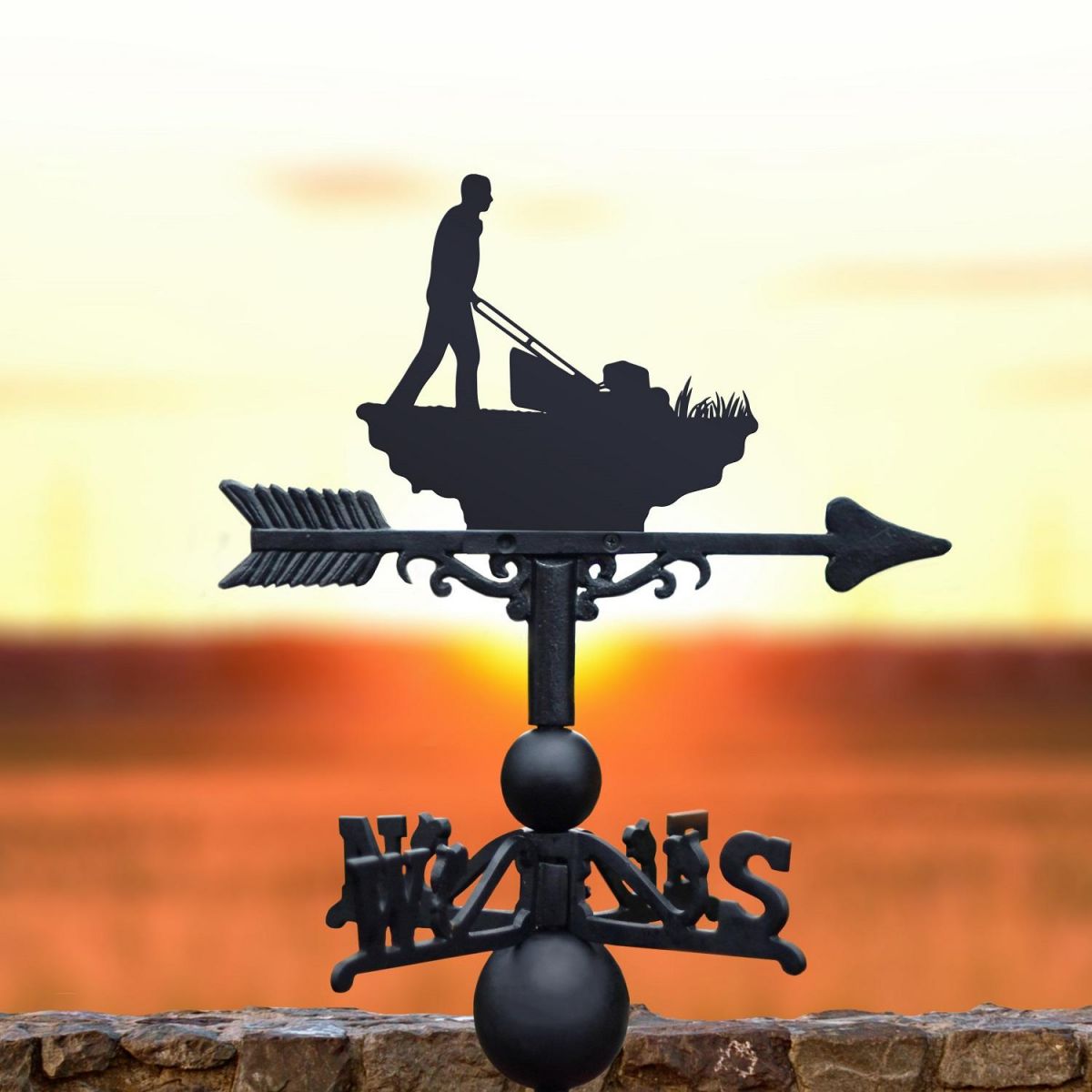 Mowing the Lawn Weathervane 