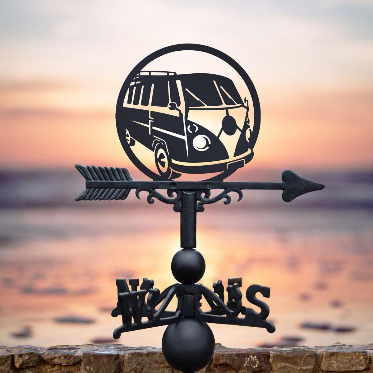 Camper Van Weathervane in Situ 