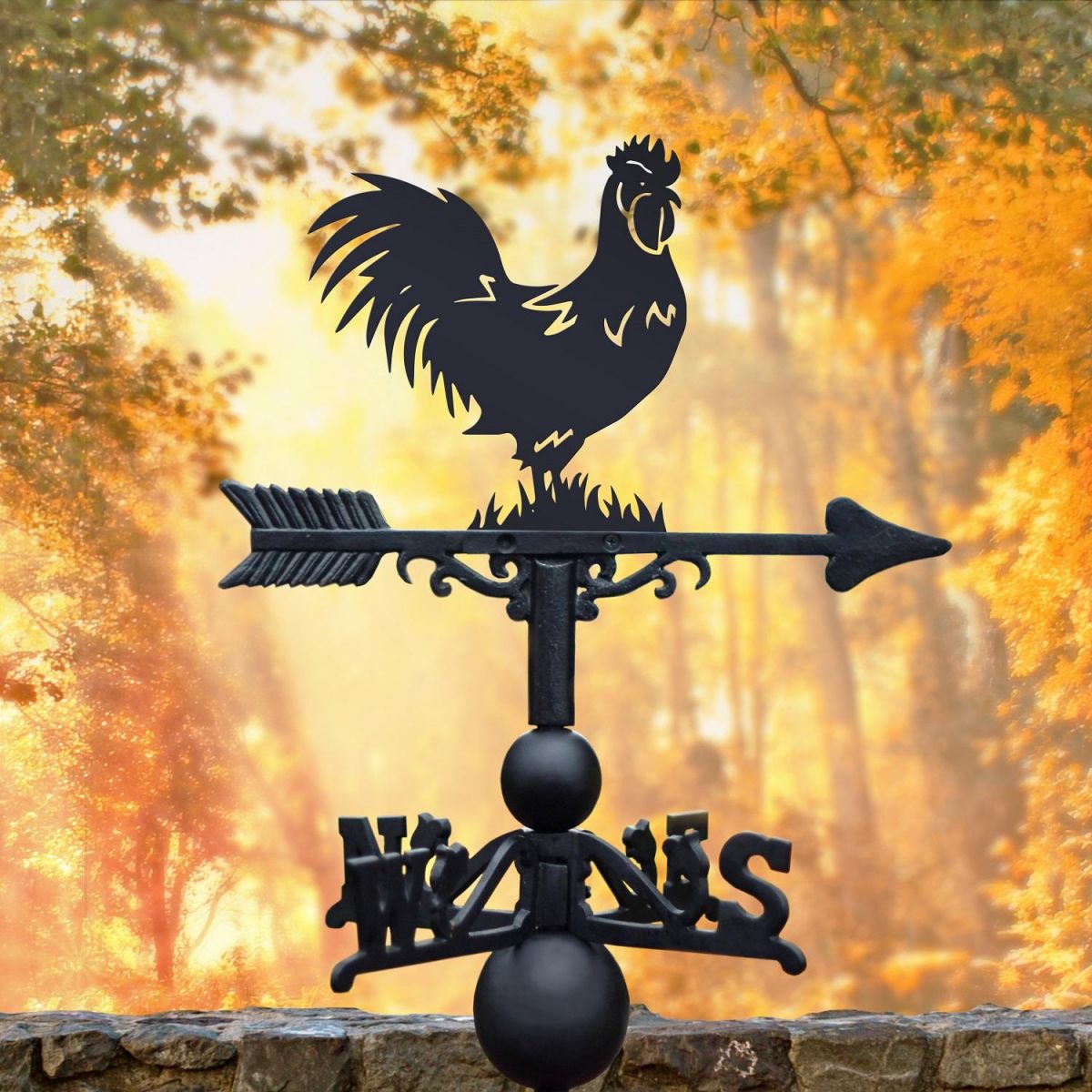 Deluxe Rooster Design on Weathervane 