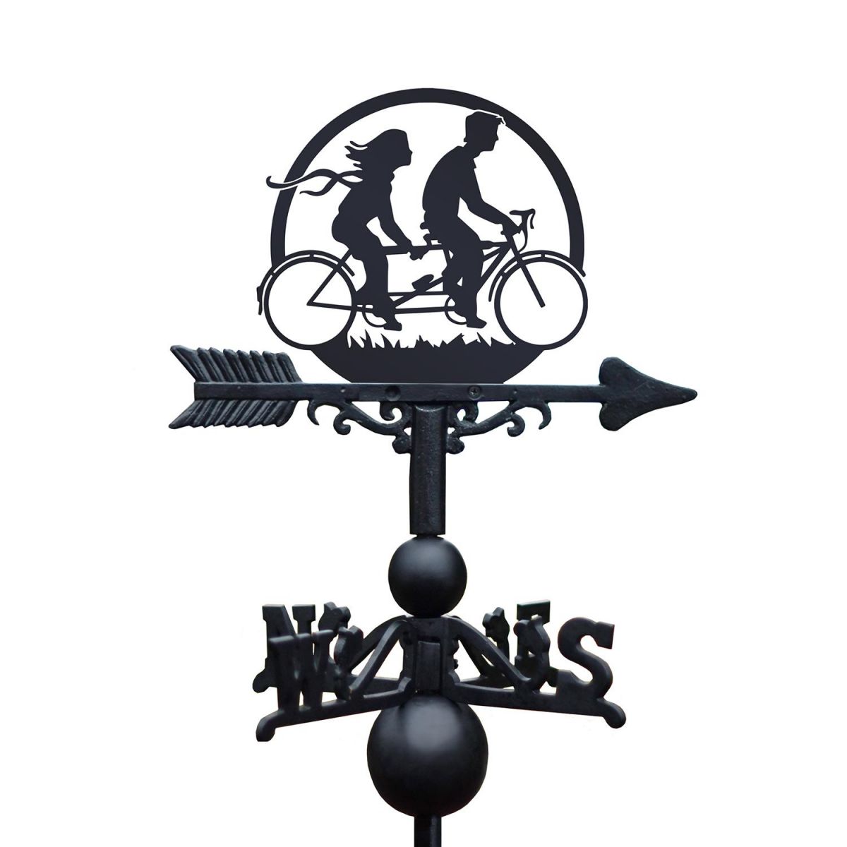 Tandem Bike Weathervane Created From Iron