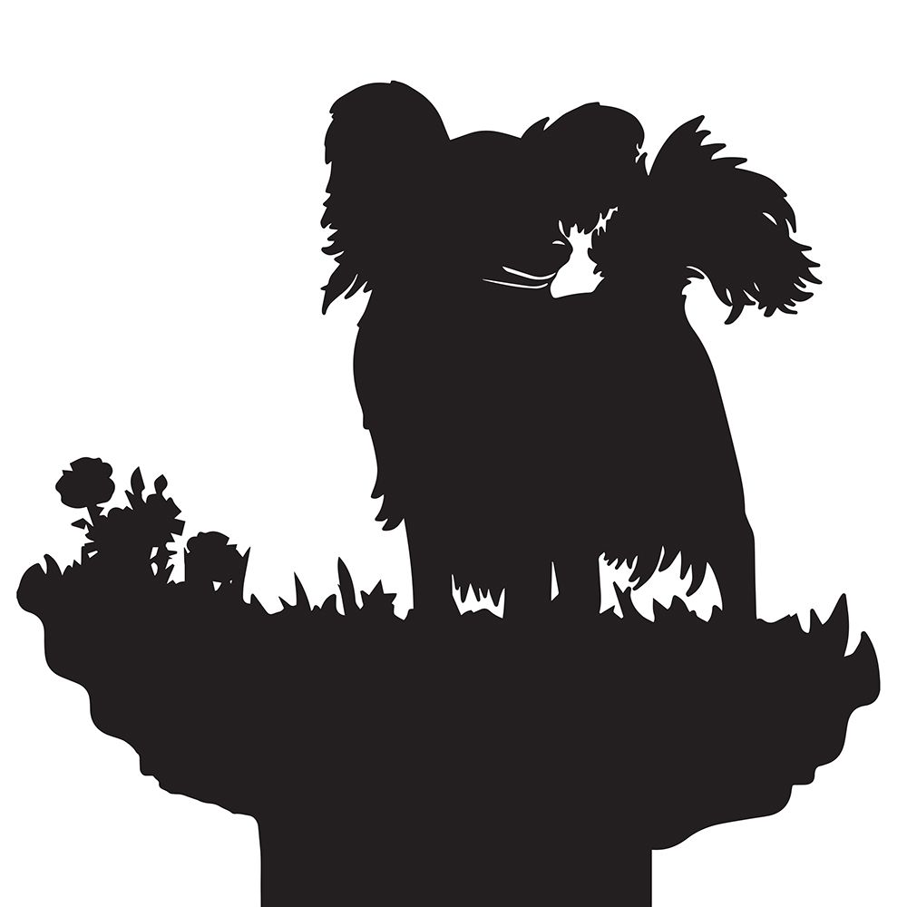 Top of The Papillion Dog Weathervane Top of The Papillion Dog Weathervane