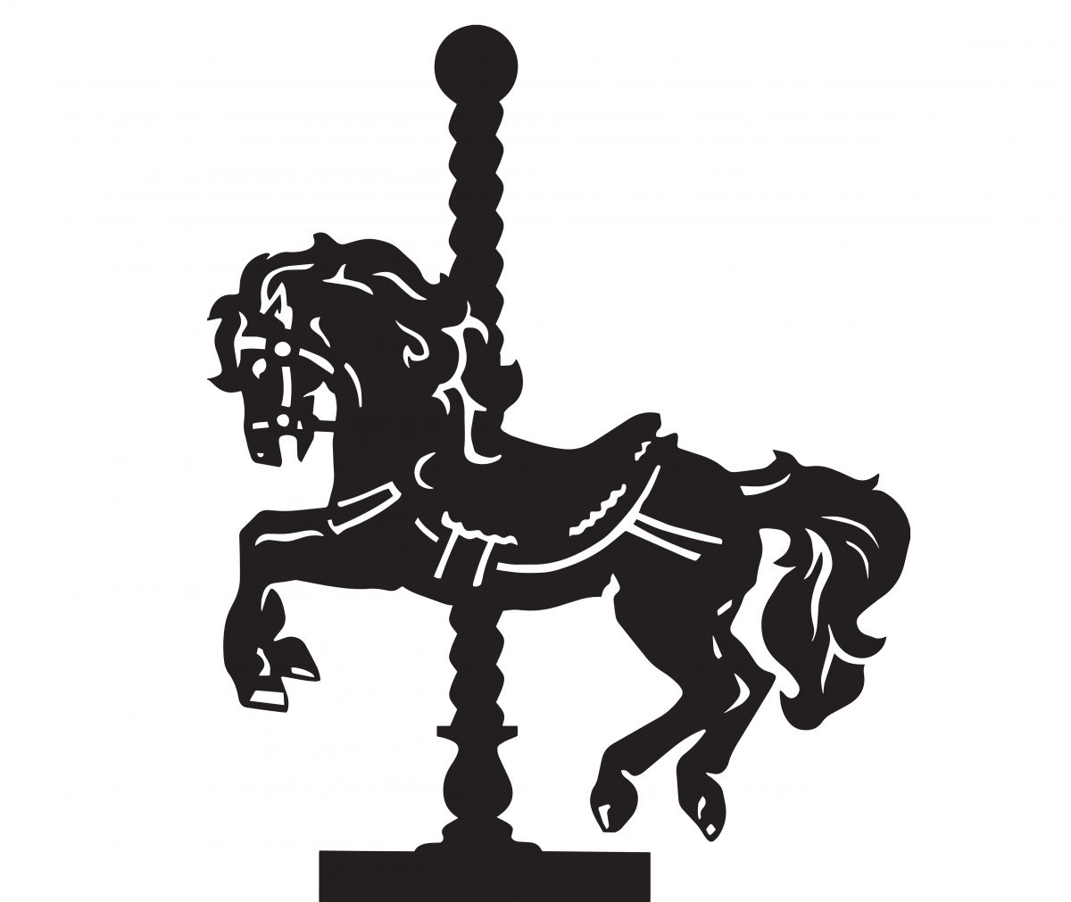 Carousel Horse Weathervane Close Up